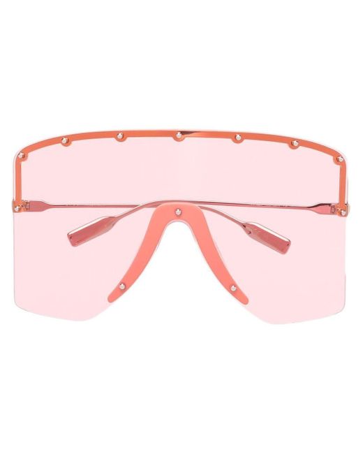 Gucci Tinted Visor Sunglasses in Pink | Lyst