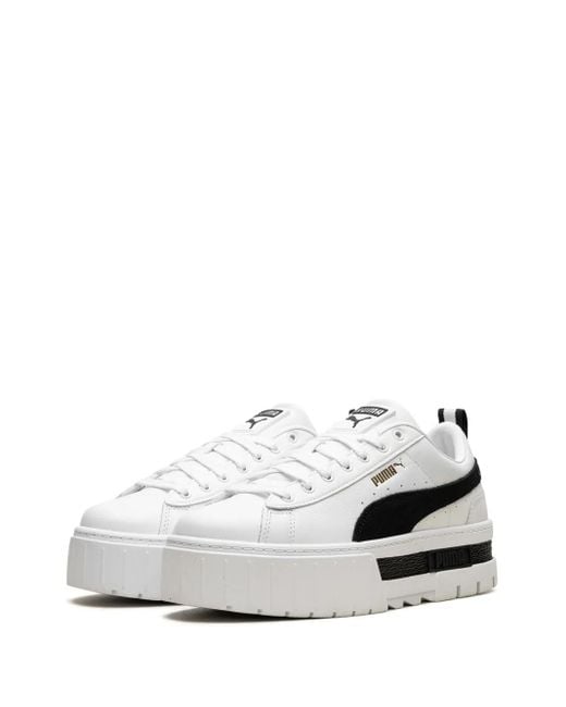 PUMA White Mayze Sneakers