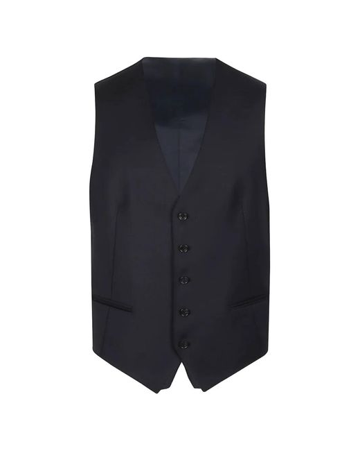 Tagliatore Blue Button Wool Jacket for men