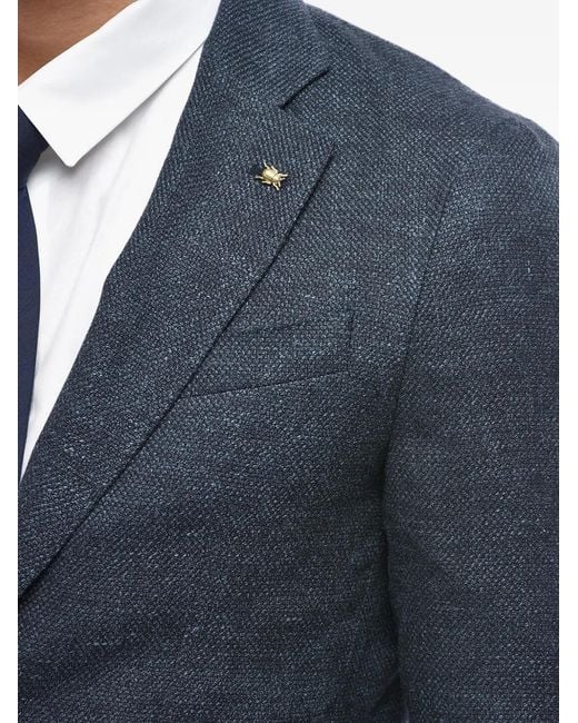 Corneliani Blue Single-Breasted Patch-Pocket Blazer for men