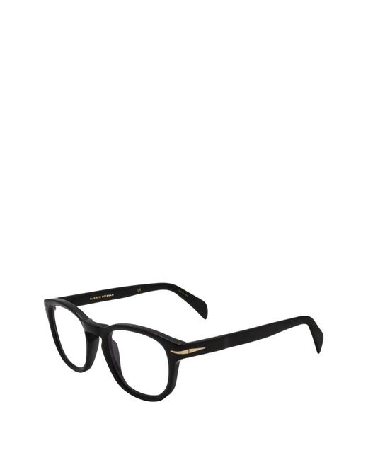 David Beckham White Geometric-Frame Glasses for men