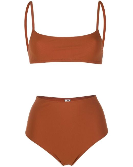 Lido Highwaisted Bikini in Brown Lyst