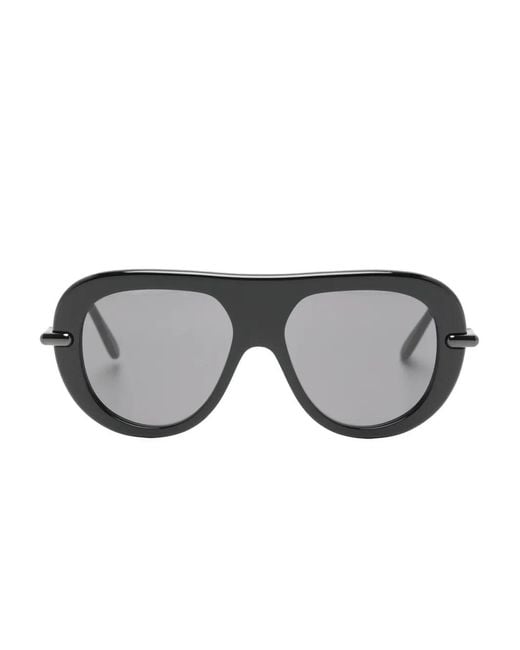 Loewe Gray Slim Pilot-Frame Sunglasses