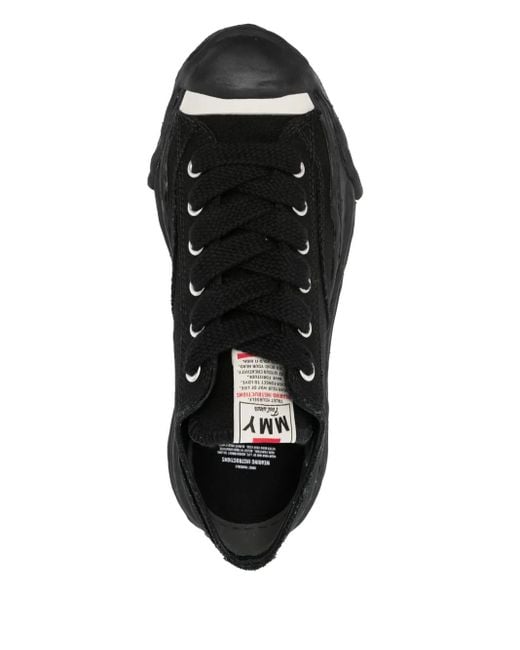 Maison Mihara Yasuhiro Black Hank Original Sole Canvas Low-Top Sneakers