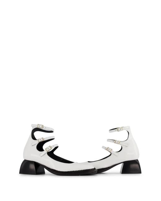 NODALETO White Bulla London Patent Leather Pumps