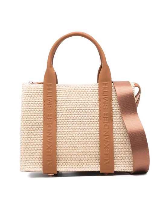Alexander Smith Natural Small Jane Top-Handle Tote Bag
