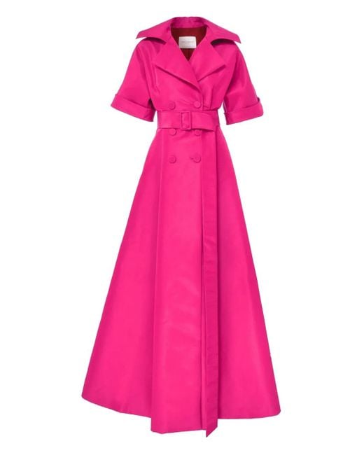 Carolina Herrera ショートスリーブ マキシドレス Pink