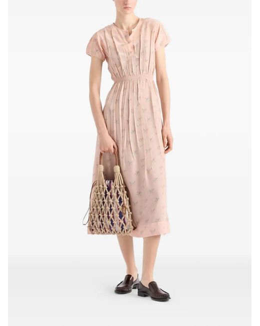 Prada Natural Medium Noué Cotton Tote Bag