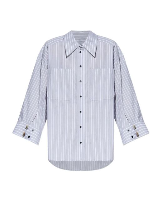Munthe Lynne Gestreepte Blouse Met Zak in het Blue