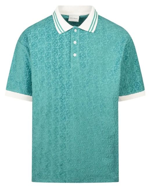 Drole de Monsieur Poloshirt Met Monogram in het Blue voor heren