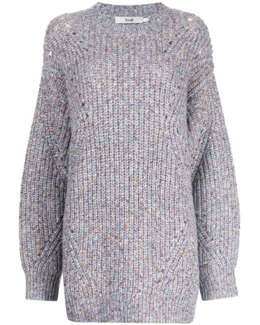 B+ AB Gray Crew-neck Knitted Jumper