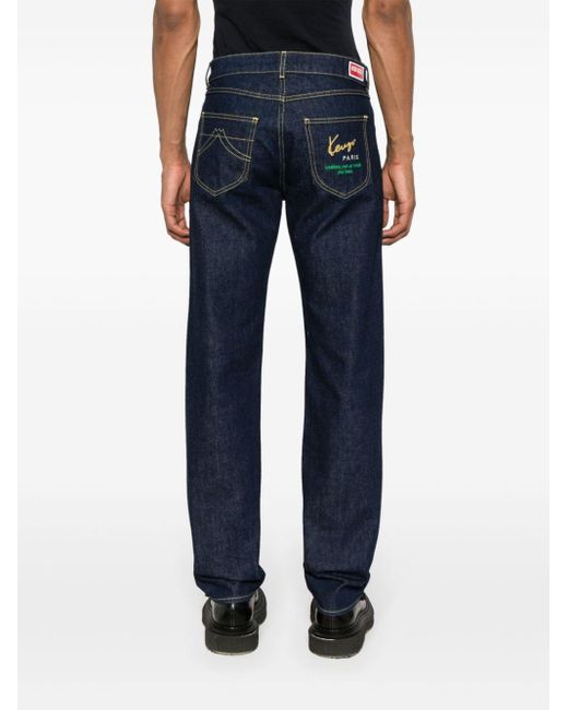 KENZO Blue Bara Slim-cut Jeans for men