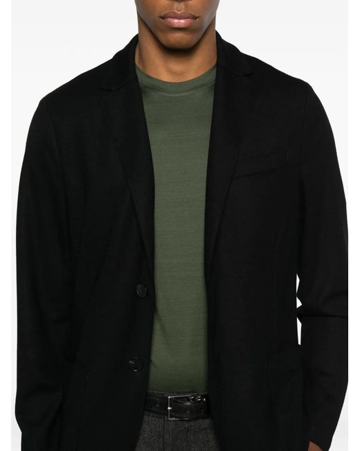 Harris Wharf London Black Single-Breasted Blazer for men