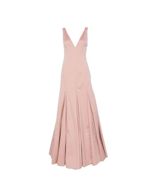 BERNADETTE Pink Aurelia Pleated Maxi Dress
