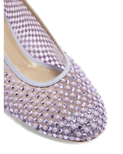 Ballerines À Ornements En Cristal Genny en coloris Pink