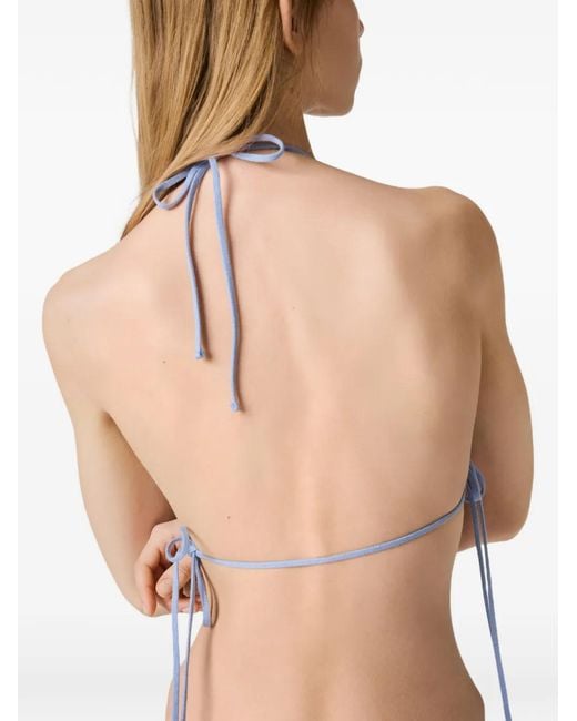 Miu Miu Blue Cotton Bra