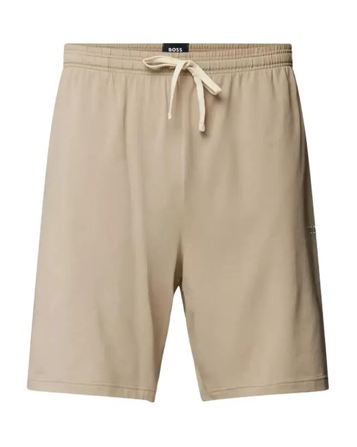 HUGO Natural Drawstring Jersey Shorts for men