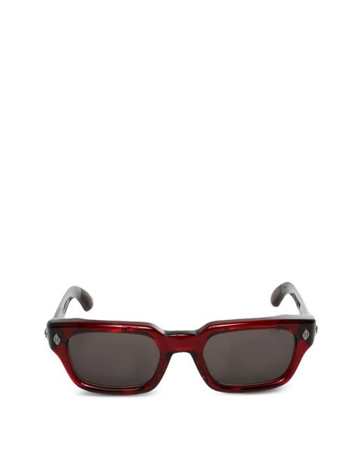 Chrome Hearts Brown Lunettes De Soleil À Monture Carrée