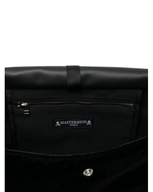 MASTERMIND WORLD Black Logo-Embroidered Shoulder Bag for men