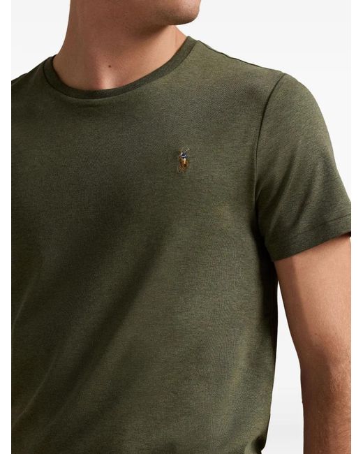 Polo Ralph Lauren Green Embroidered-Logo T-Shirt for men