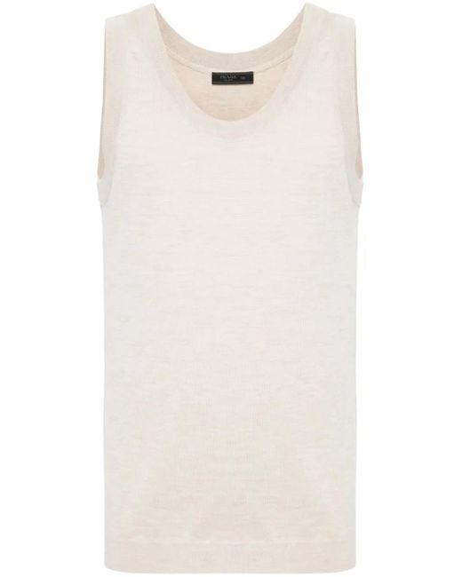 Prada White Knitted Cashmere Top for men