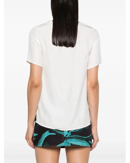 P.A.R.O.S.H. Sofia Zijden Blouse in het White