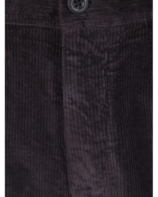 Incotex Blue Straight-Leg Corduroy Trousers for men