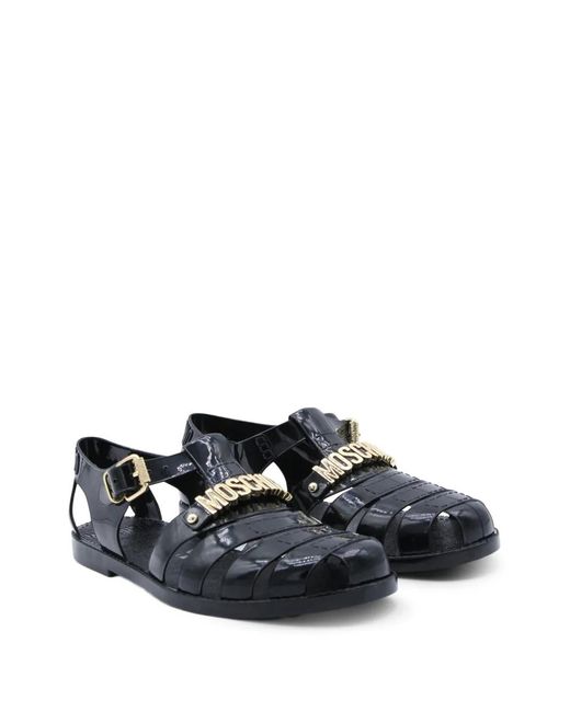 Moschino Logo Buckle Sandals in White for Men | Lyst display picture 1