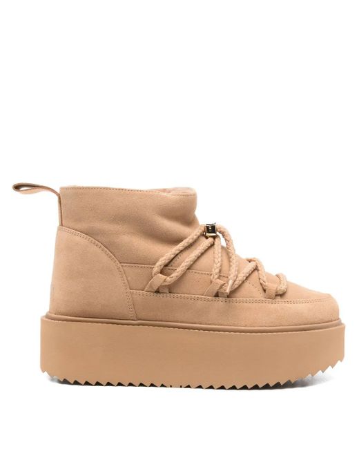 Bottes En Daim À Plateforme Inuikii en coloris Natural