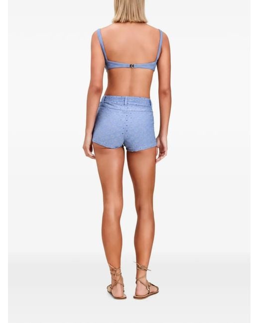 Devon Windsor Blue Chriselle Square-Neck Bikini Top