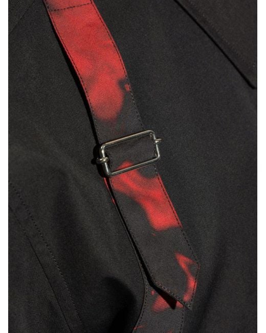 Chemise Harness en popeline Alexander McQueen pour homme en coloris Black