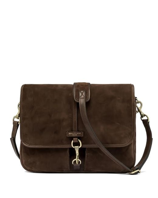 Gianni Chiarini Brown Berlino Suede Messenger Bag for men