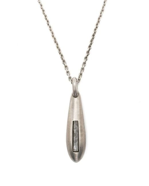Parts Of 4 Metallic Chrysalis Quartz Pendant Necklace