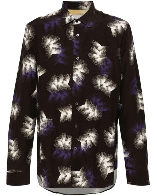 Paul Smith Overhemd Met Print in het Black voor heren