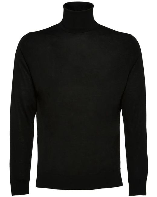 Prada Black Brushed Wool Turtleneck for men