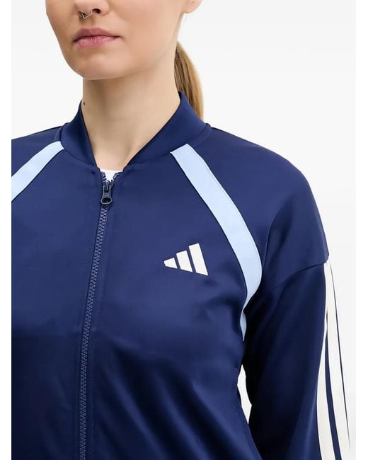 Adidas Blue Logo-Print Tracksuit Set