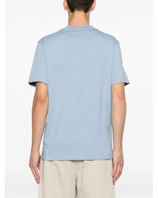 Sandro Blue Logo-Patch T-Shirt for men