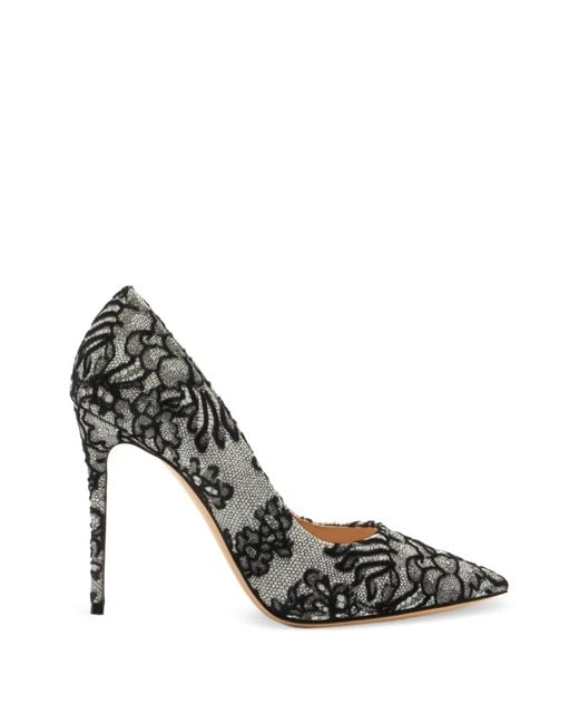 Casadei Metallic Julia Rigel Flocked Pumps
