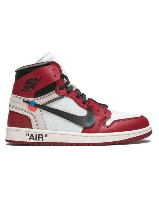 Nike X Off-white The 10: Air 1 Sneakers in het Red voor heren