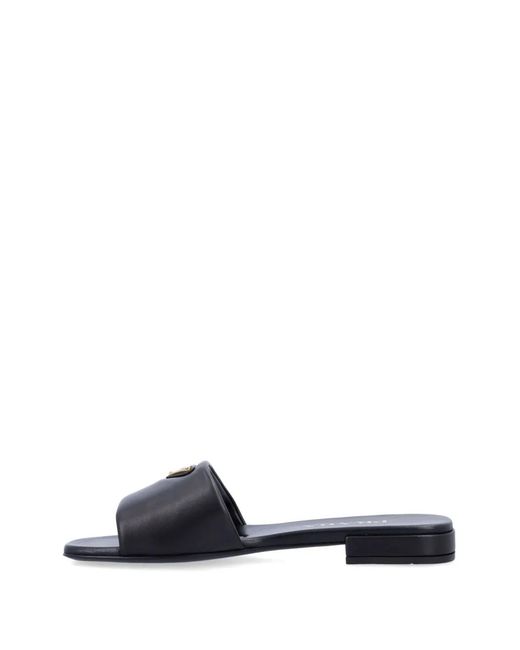 Prada Blue Enamel-Logo Slides