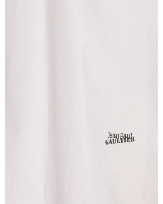 Jean Paul Gaultier White Rose-Print Button-Down Shirt