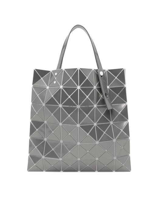 Issey Miyake Gray Sac Cabas Lucent À Design Métallisé