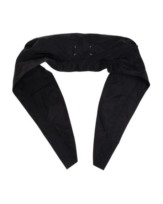 Maison Margiela ジップ フーデッドスカーフ Black