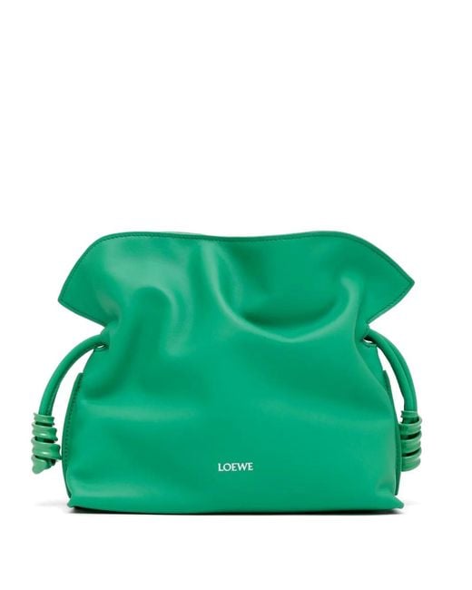 Loewe Green Mini Coil Flamenco Shoulder Bag