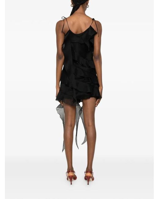 LES FILLES D'EVA Black Ruffled Mini Dress