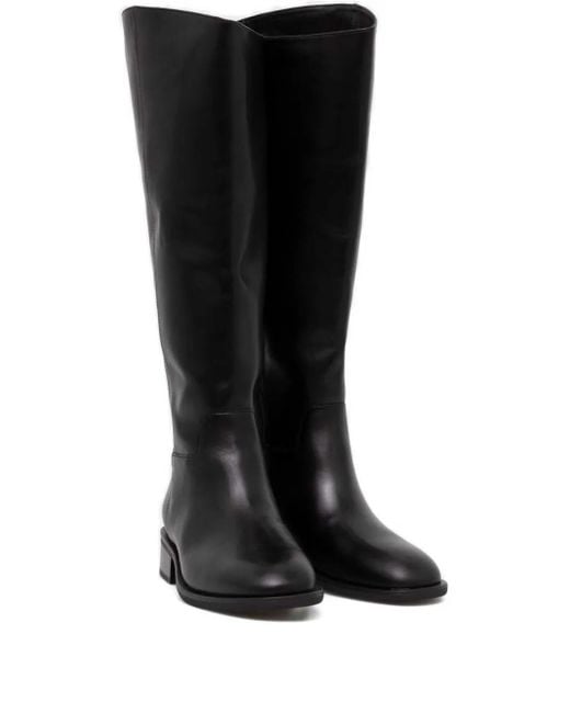 Vagabond Black Leather Knee-High Boots