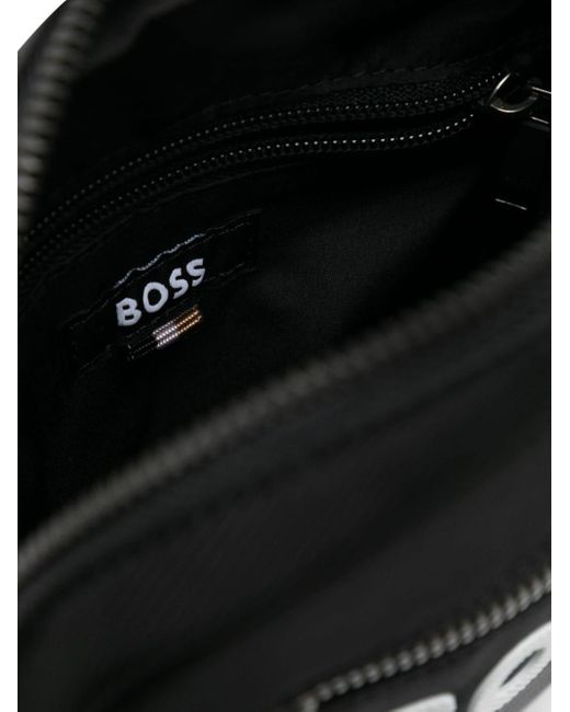 Boss Schultertasche mit Logo-Applikation in Black für Herren