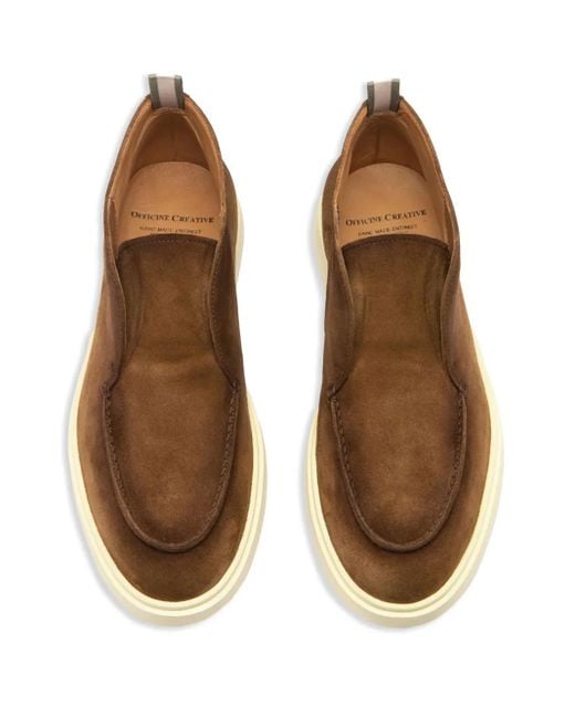 Officine Creative Suède Low-Top Sneakers in het Brown voor heren