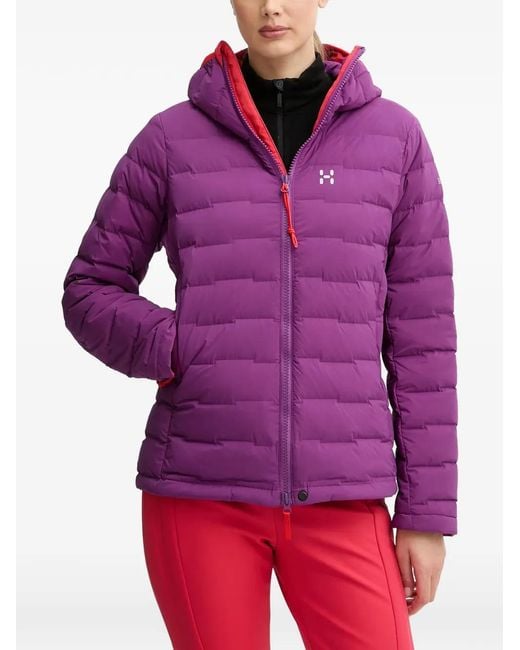 Haglöfs Purple Hooded Quilted Jacket