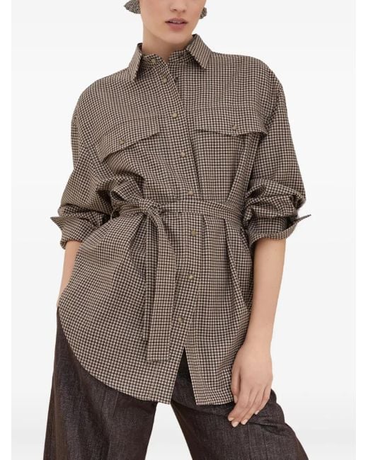 Brunello Cucinelli Gray Virgin Wool Shirt